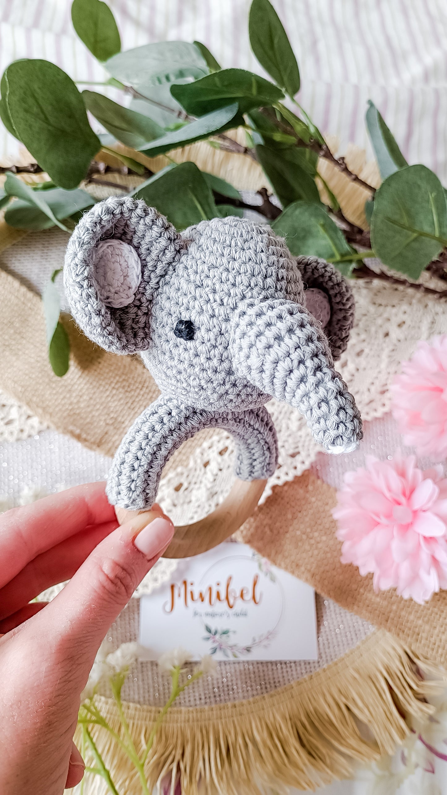 Crochet Elephant Rattle