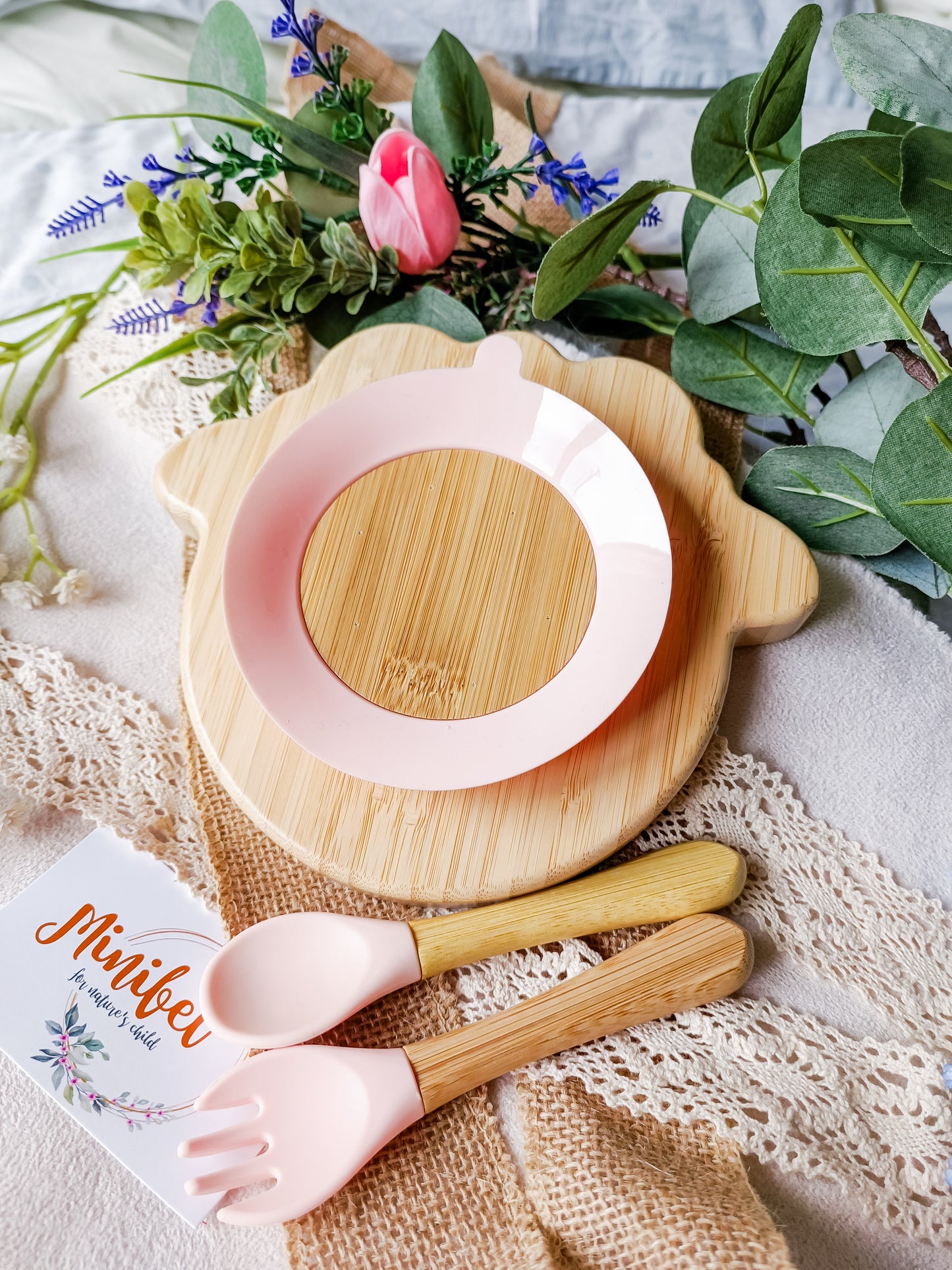 Personalised Sheep Plate and Cutlery Set