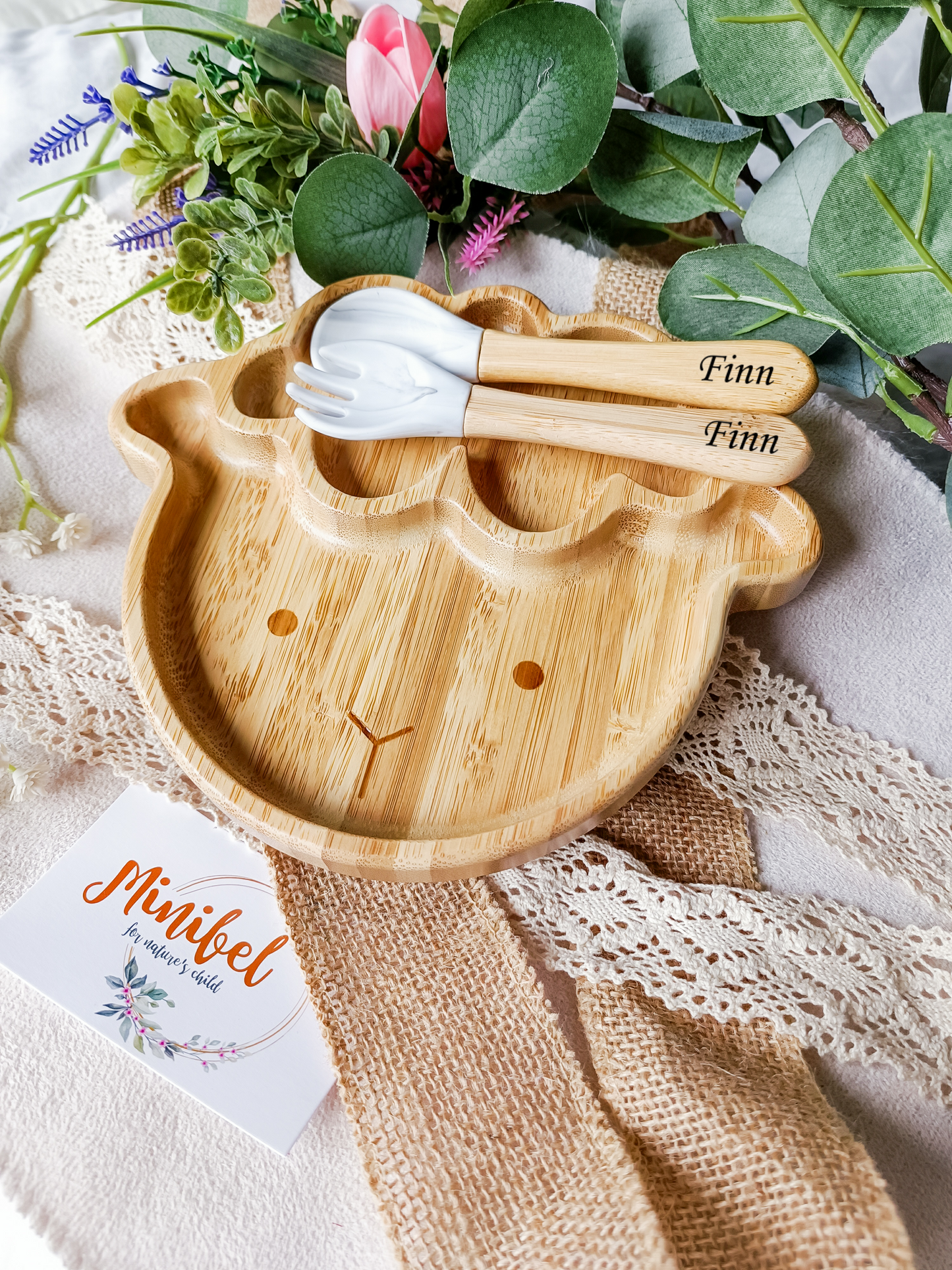 Personalised Sheep Plate and Cutlery Set