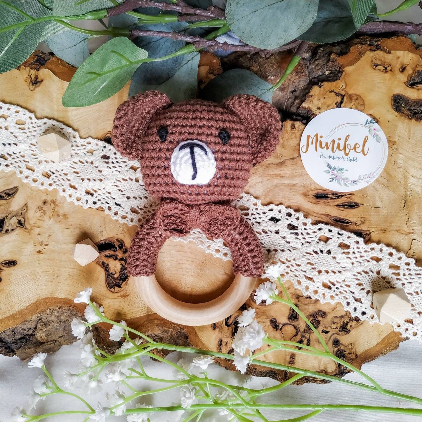 Crochet Brown Bear Rattle