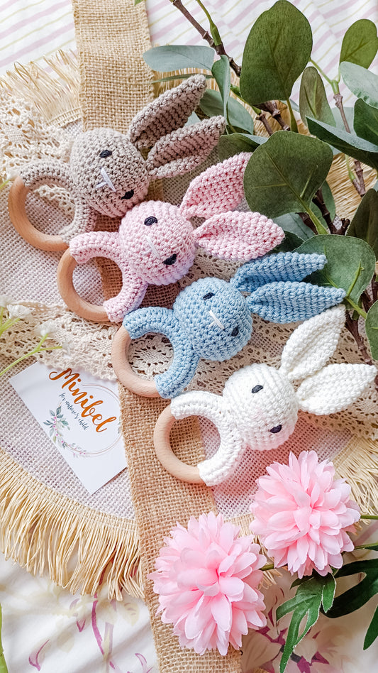 Crochet Baby Bunny Rattle