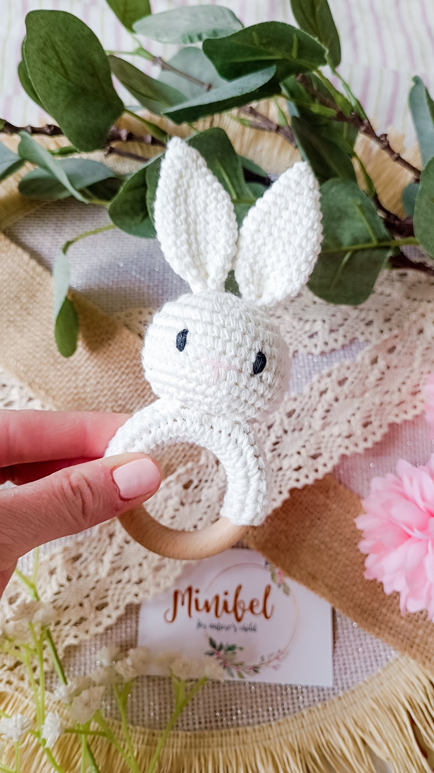 Crochet Baby Bunny Rattle