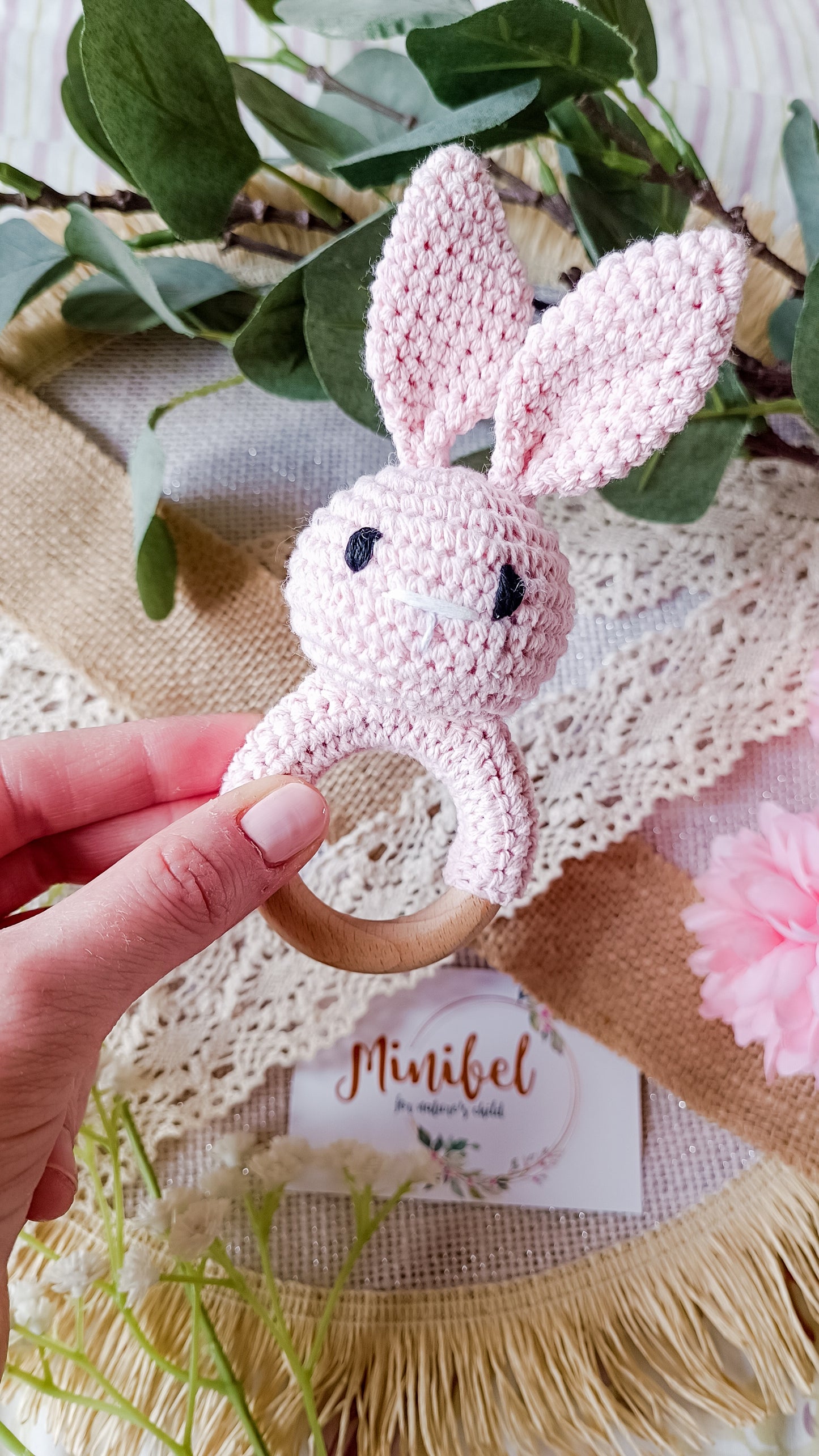 Crochet Baby Bunny Rattle