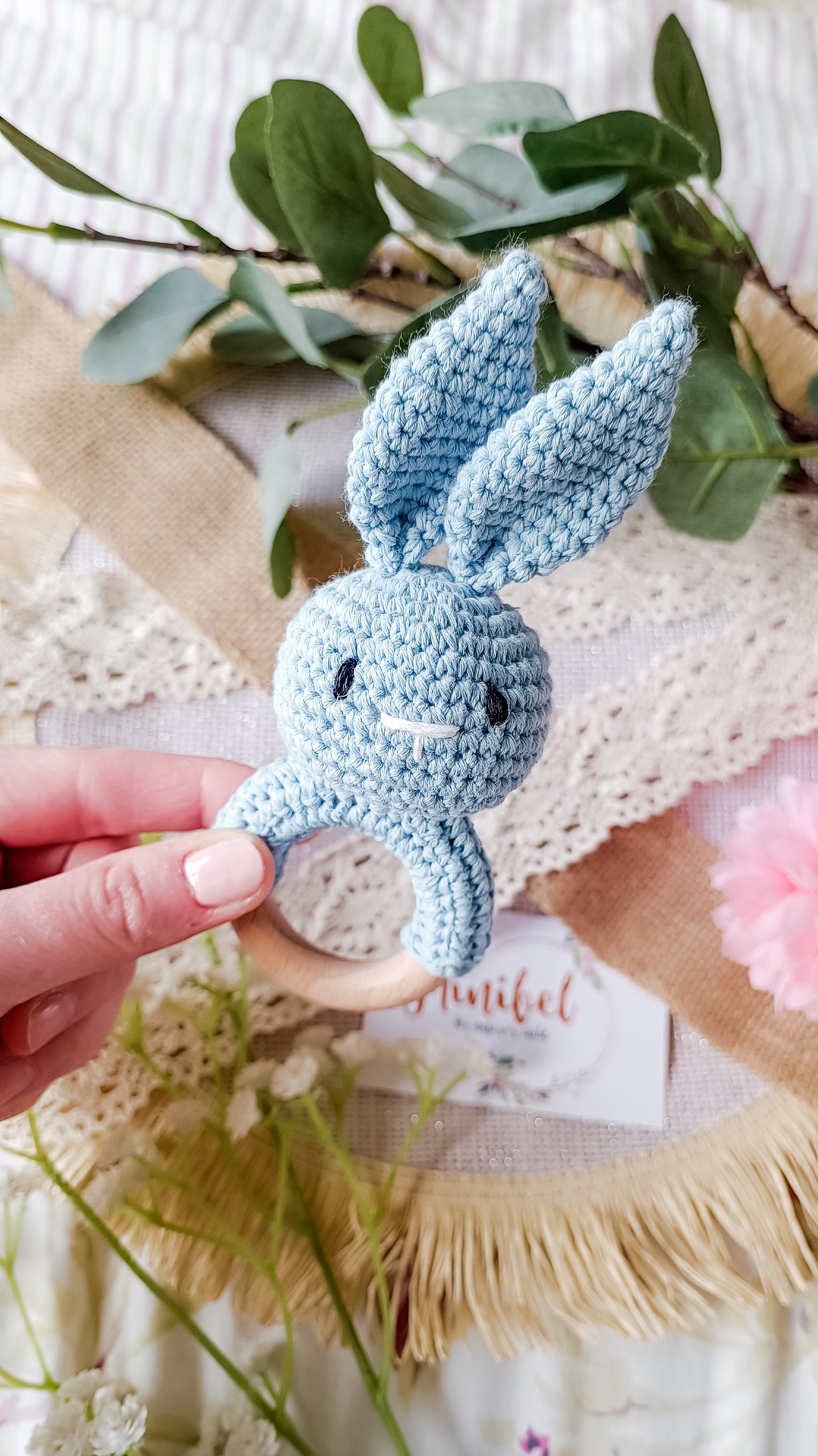 Crochet Baby Bunny Rattle