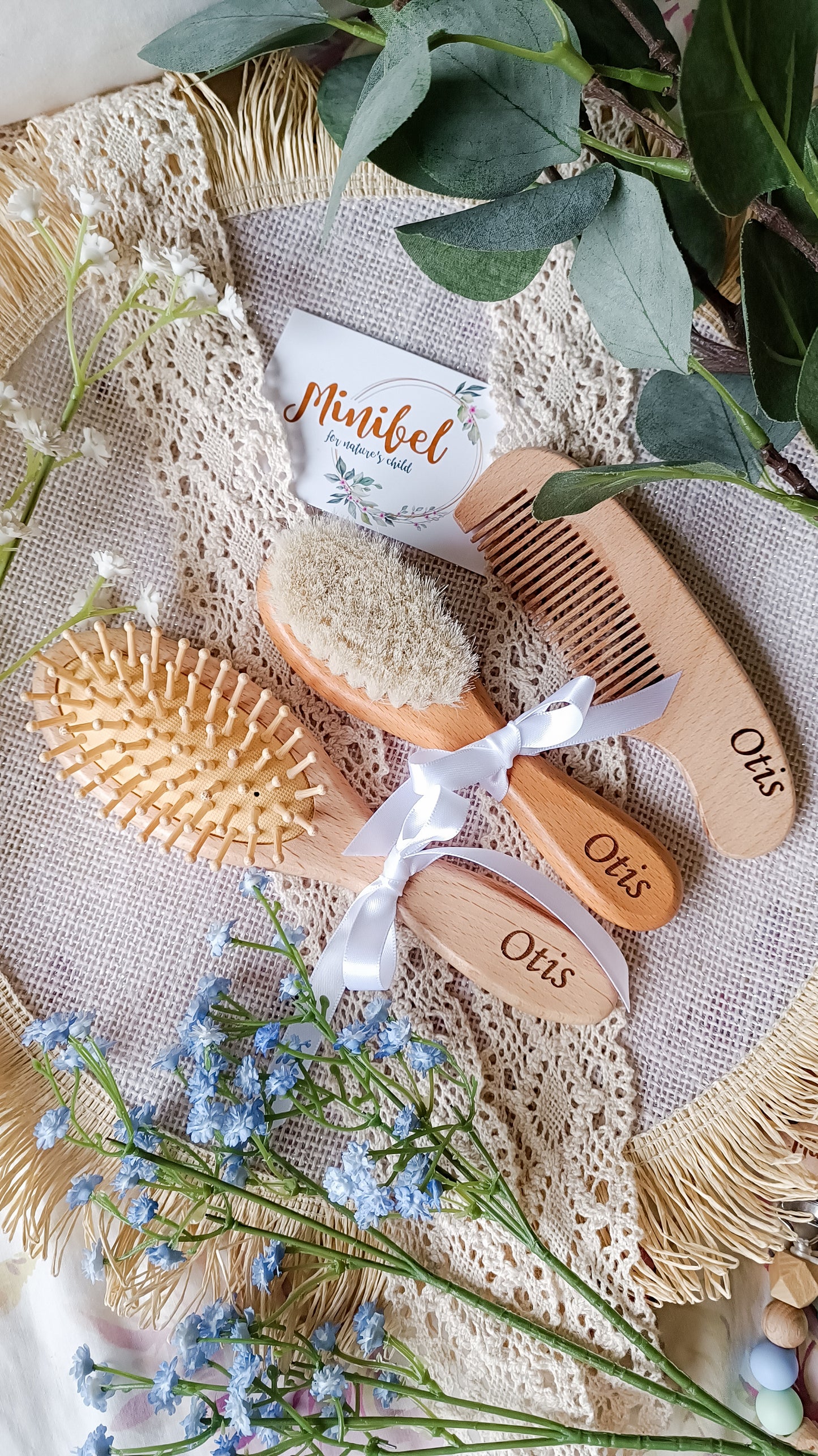 Personalised Baby Hair Brush Set