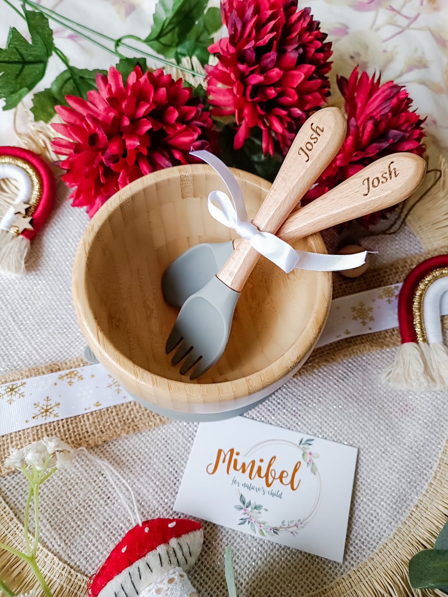 Baby Bowl with Personalised Cutlery Set