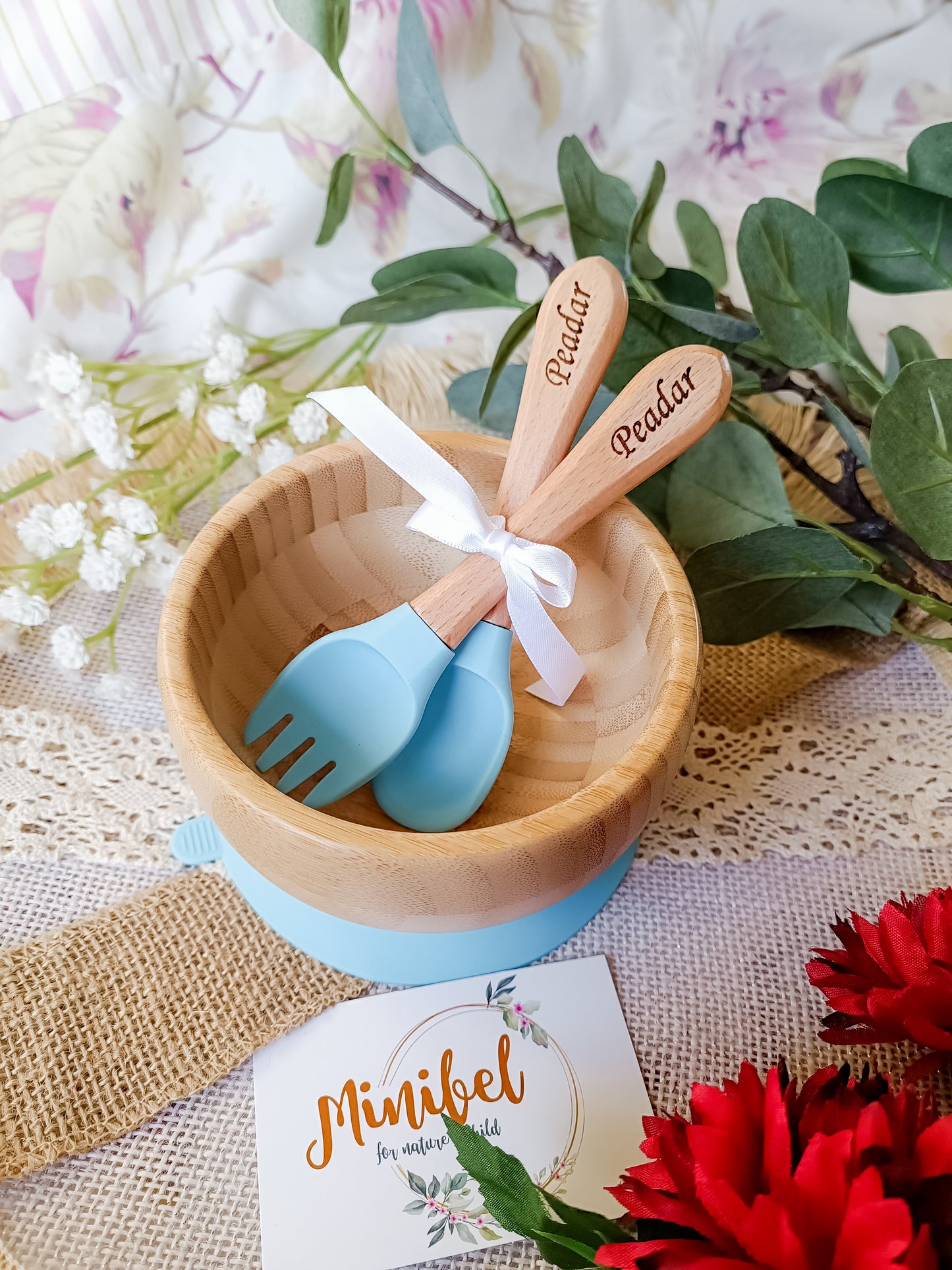 Baby Bowl with Personalised Cutlery Set