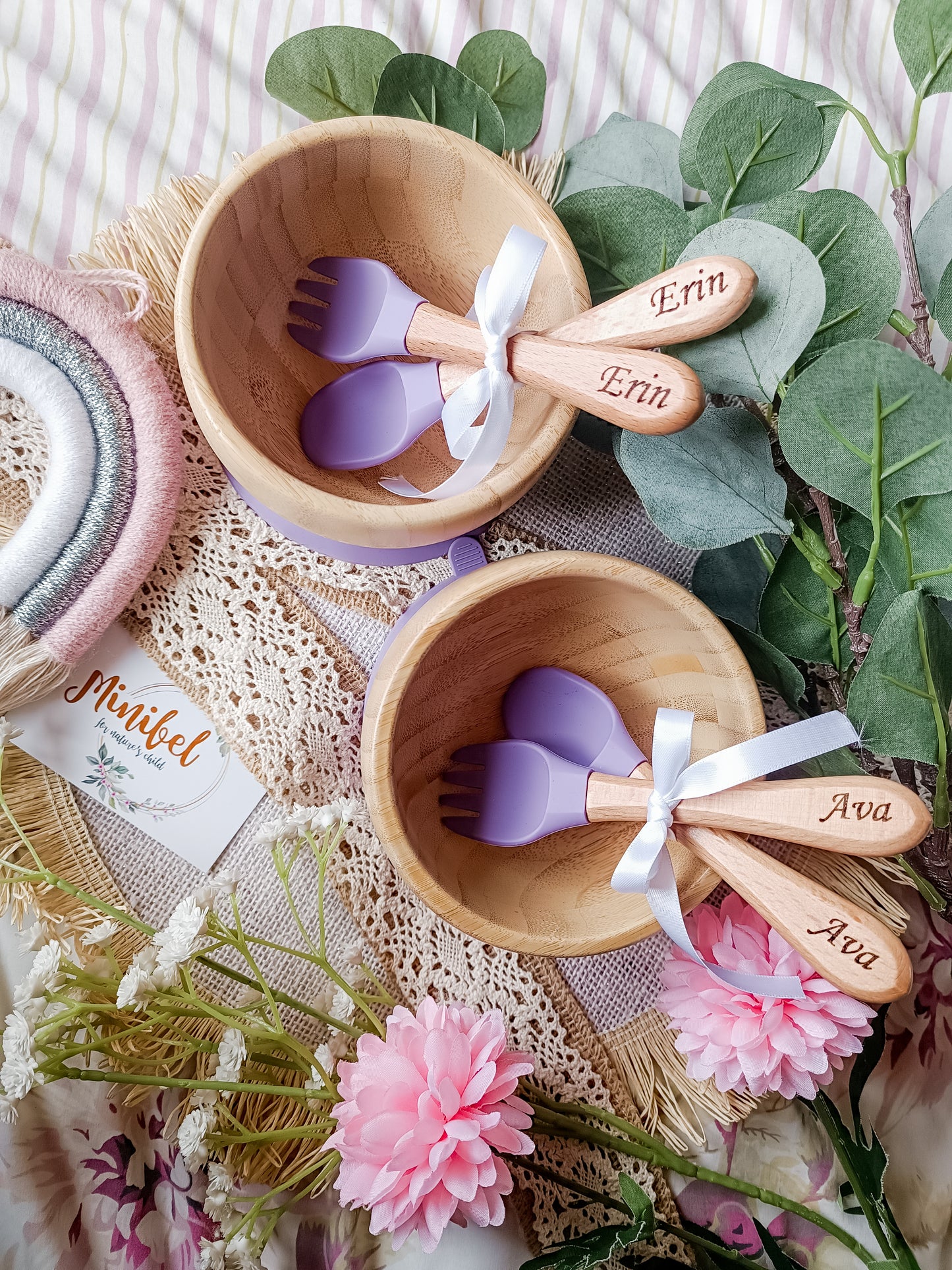 Baby Bowl with Personalised Cutlery Set