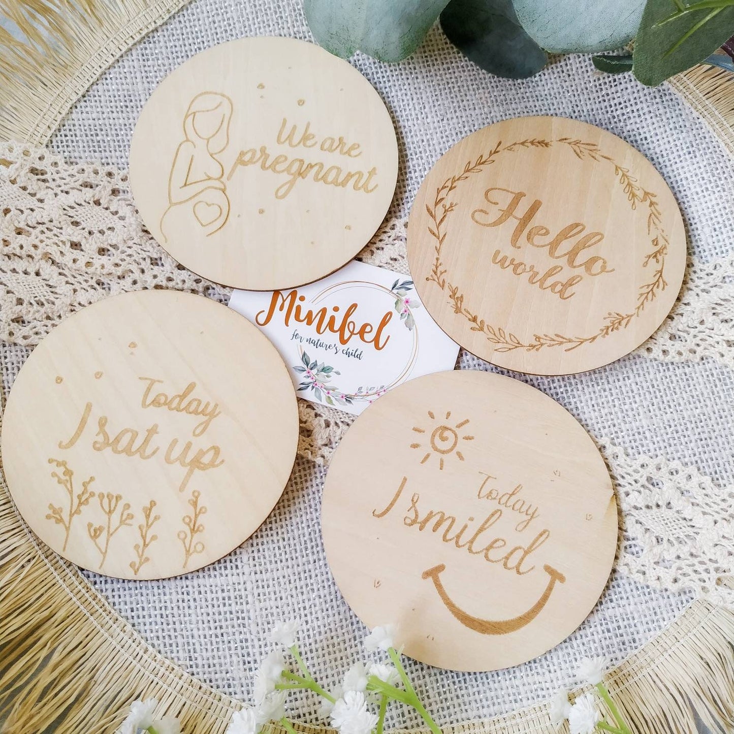 Wooden Pregnancy and Special Moments Discs