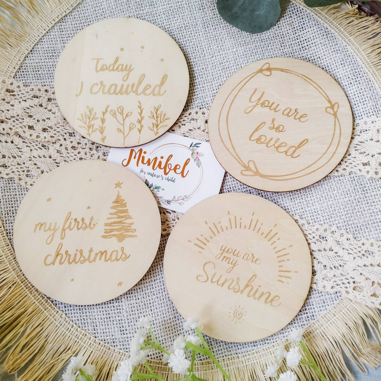 Wooden Pregnancy and Special Moments Discs